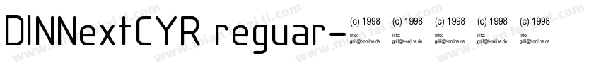 DINNextCYR reguar字体转换